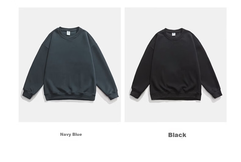 Jeanswest Men's Pullover Hoodie Spring Autumn Trendy Solid Color Breathable Comfortable Black 2XL 2