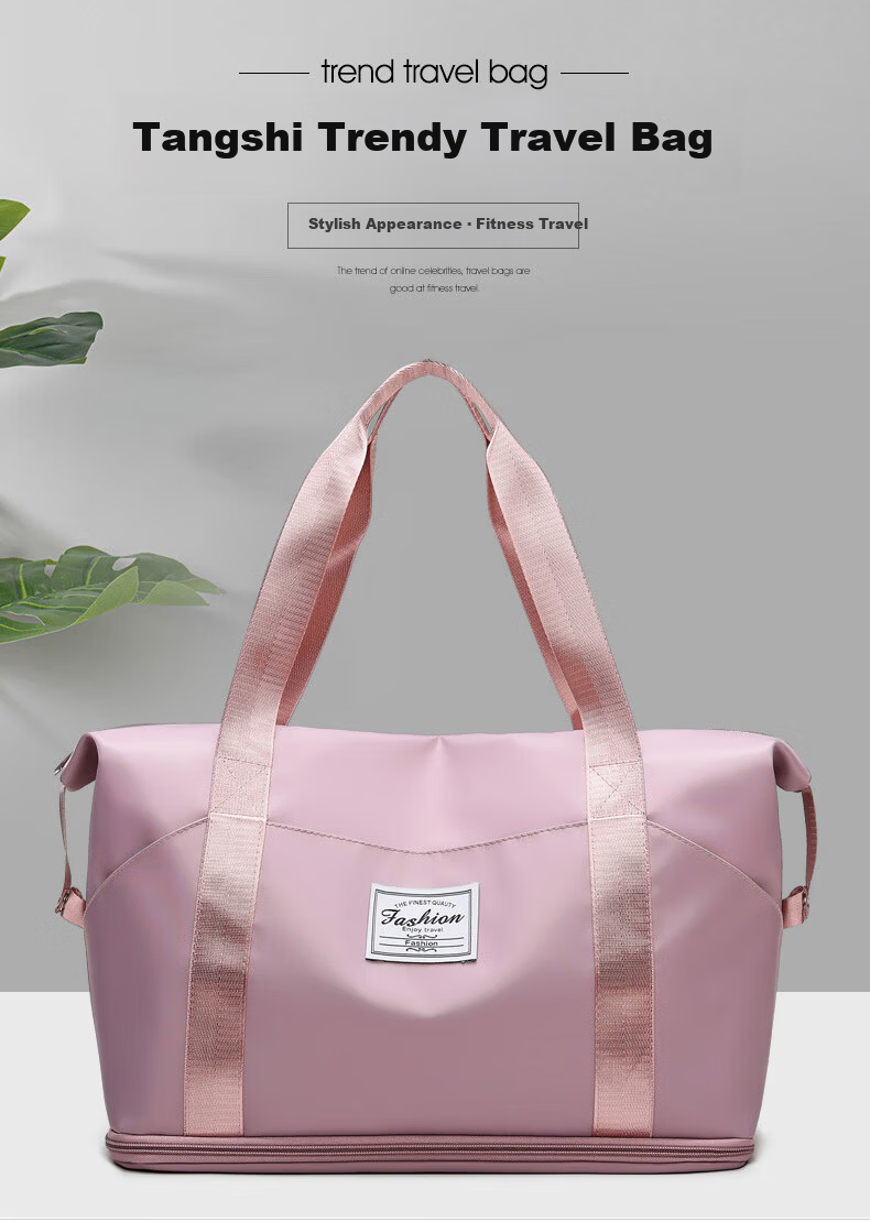 Tangshi Large Capacity Travel Luggage Bag for Women with Wheels Lightweight Foldable Durable Handheld Travel Bag 3