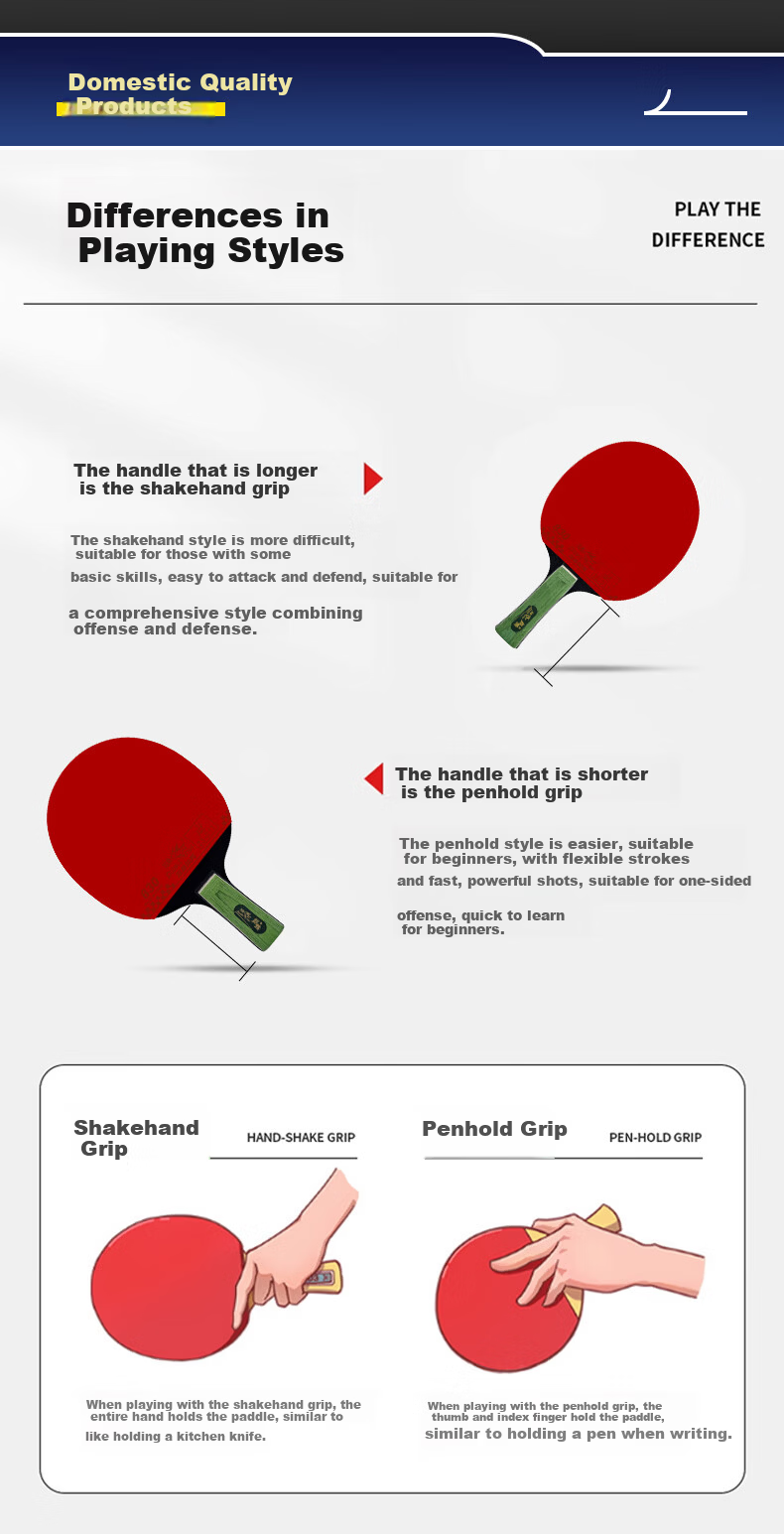 DOUBLE FISH Nine Star Table Tennis Racket Beginner Training Student Youth High Elasticity Sponge Rubber Competition Table Tennis Paddle 4