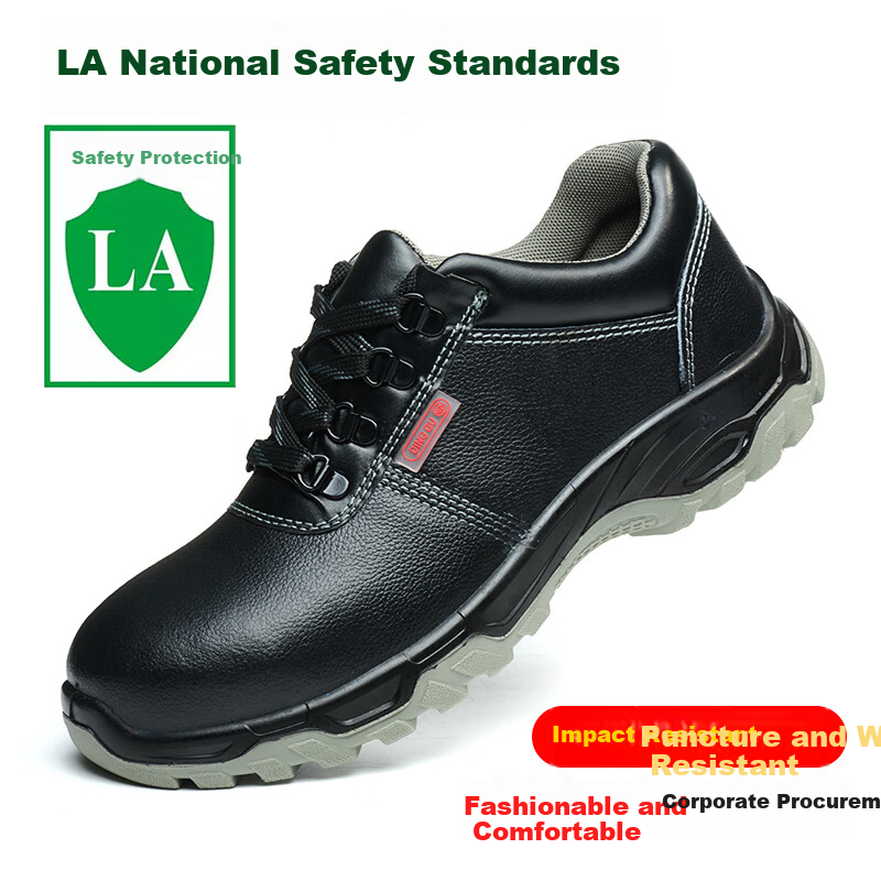 Dinggu Men's Safety Work Shoes Steel Toe Anti-Smash Puncture Steel Midsole Solid Sole JD1601Bhui39