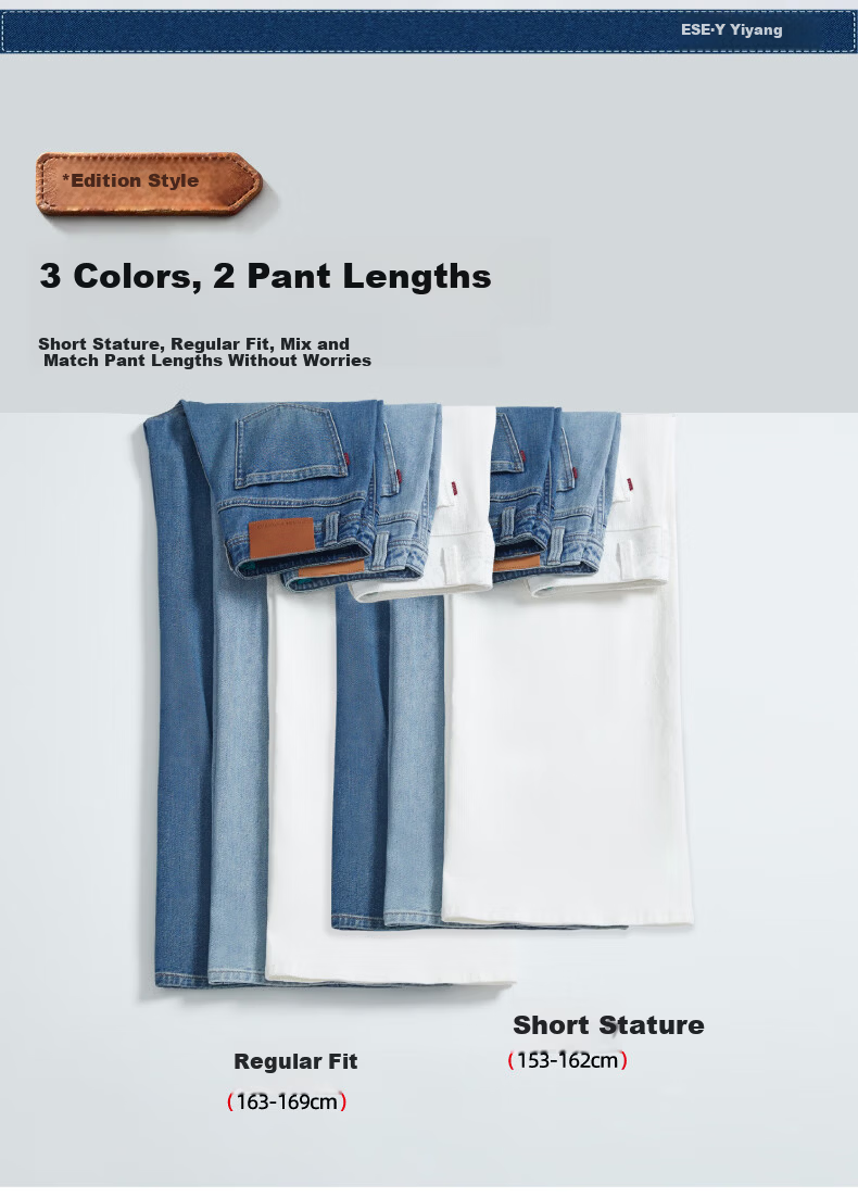 ESE-Y Deconstructed Wide-Leg Pants Women Spring 2026 New Lyocell Cotton Slim High-Waist Straight Denim Jeans Denim Blue 30 2