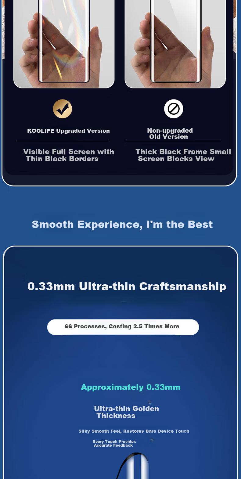 KOOLIFE Anti-Chip Tempered Glass Screen Protector for OPPO Find X9 Ultra, Full Coverage Ultra-Thin HD Anti-Drop and Anti-Fingerprint Film 8