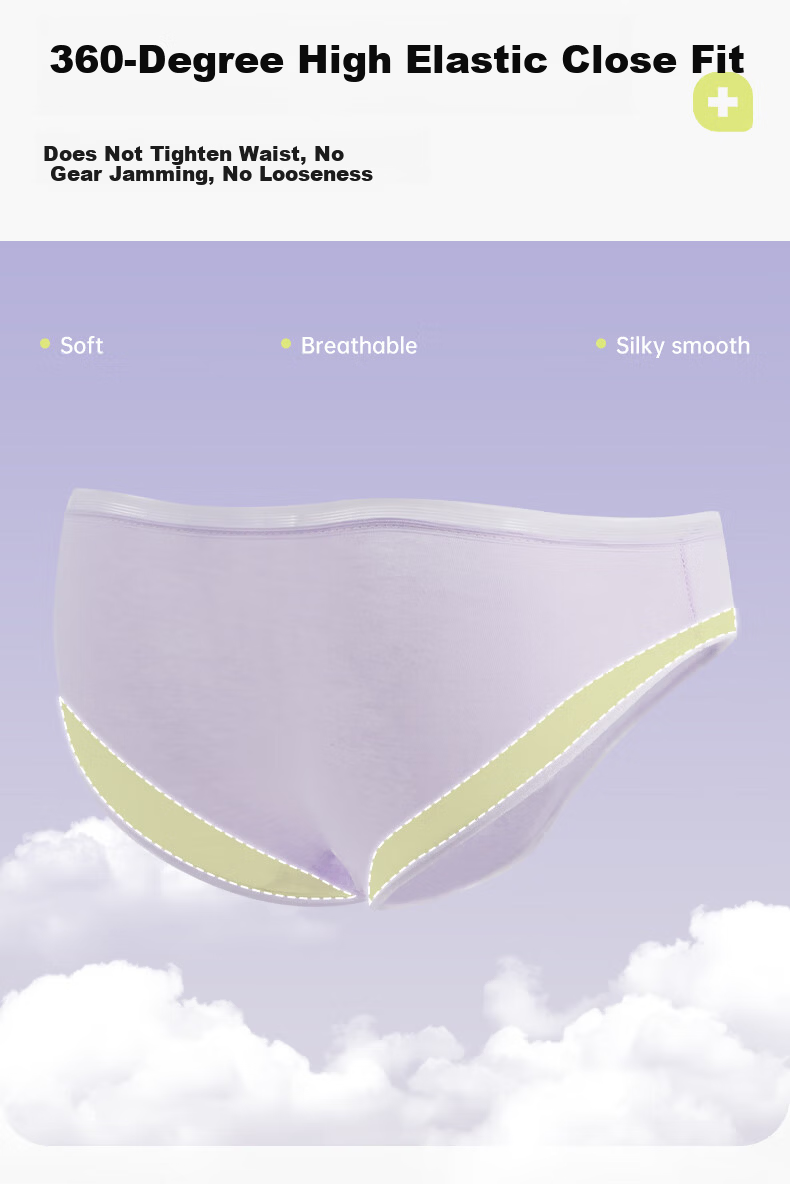 ASSHION Disposable Cotton Women's Underwear Daily Sterilized Postpartum Menstrual Travel Individually Packaged Wash-Free Underwear 10