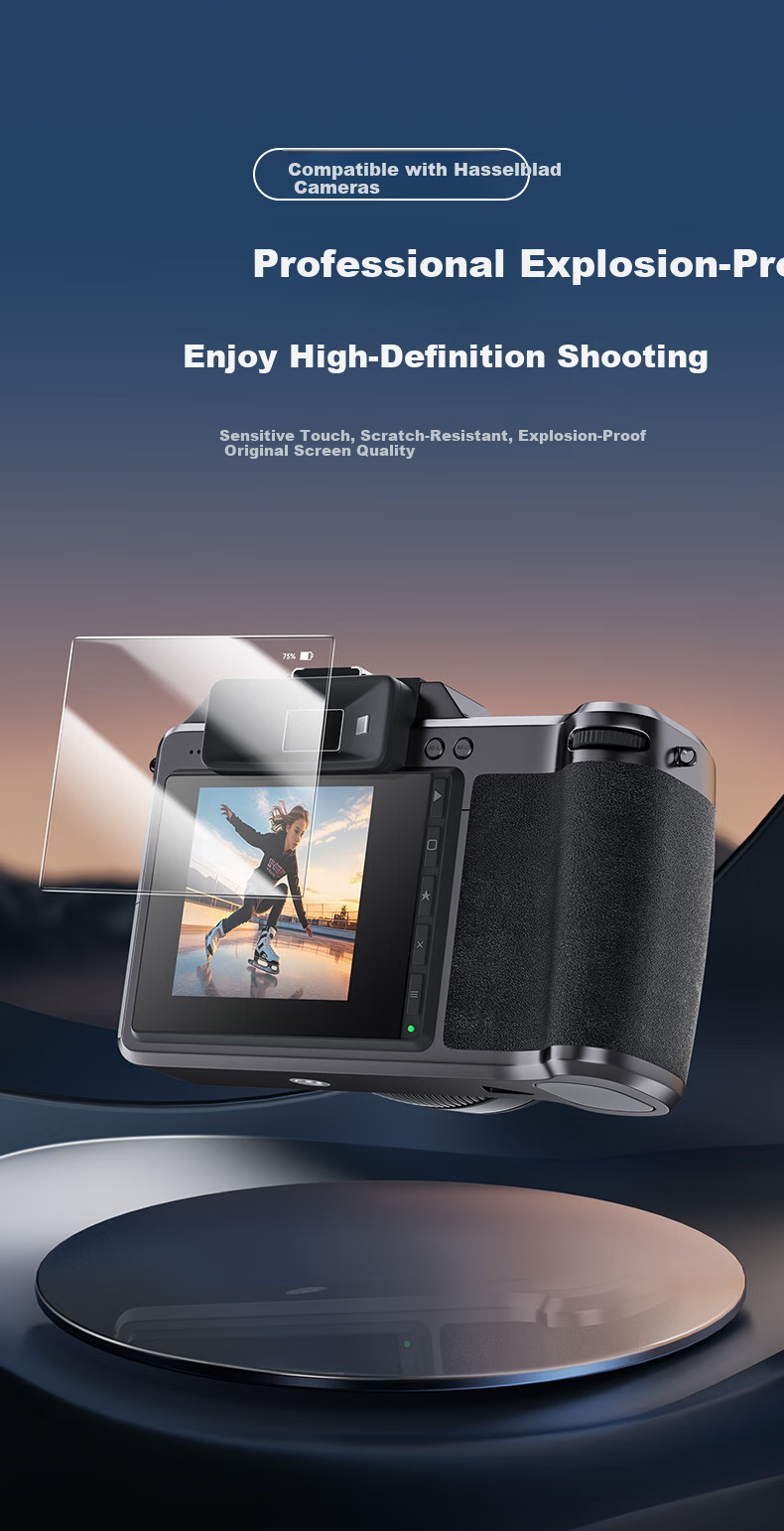 Llano Camera Tempered Glass Screen Protector for Hasselblad X1D II 50C, Scratch-Resistant Protective Film, Single Pack 1