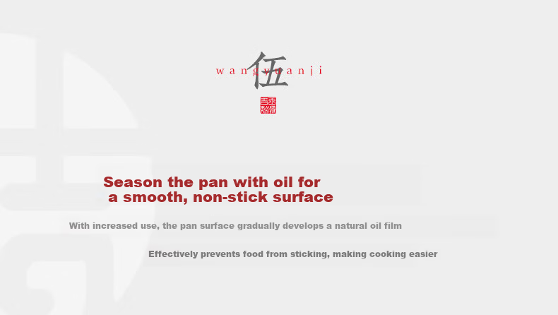 Wang Yuan Ji Cast Iron Wok Non-Coated 30cm Household Gas Stove Compatible Traditional Non-Stick Frying Pan 18