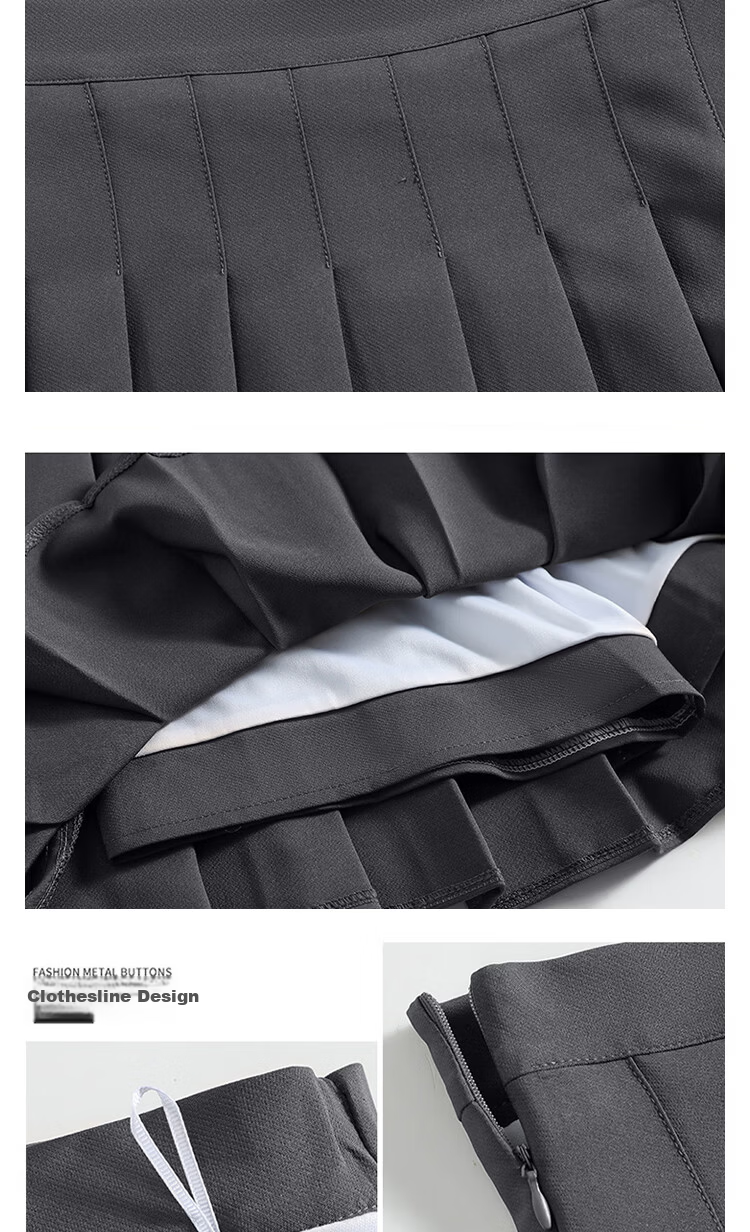 Borui Women's Pleated Skirt Spring Summer 2026 New High-Waist Slim A-Line Short Skirt with Lining JK Skirt 9