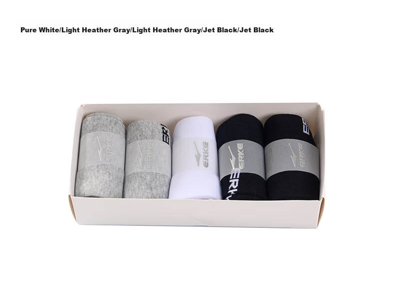 Hongxing Erke Men's Outdoor Casual Sports Socks 5-Pack Trendy Versatile Socks 10