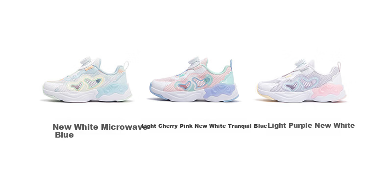 XTEP Kids Toddler Summer Girls Button Hollow Breathable Sports Shoes Light Purple/New White Size 30 20