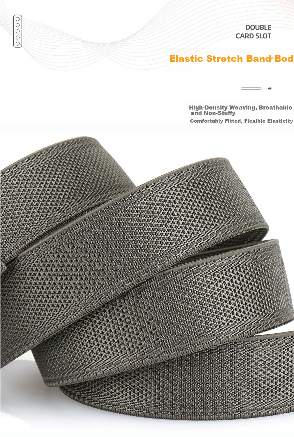 Aoweimei Tactical Elastic Belt Men's New Outdoor Quick-Release Buckle Canvas Nylon Woven Stretch Waist Belt 4