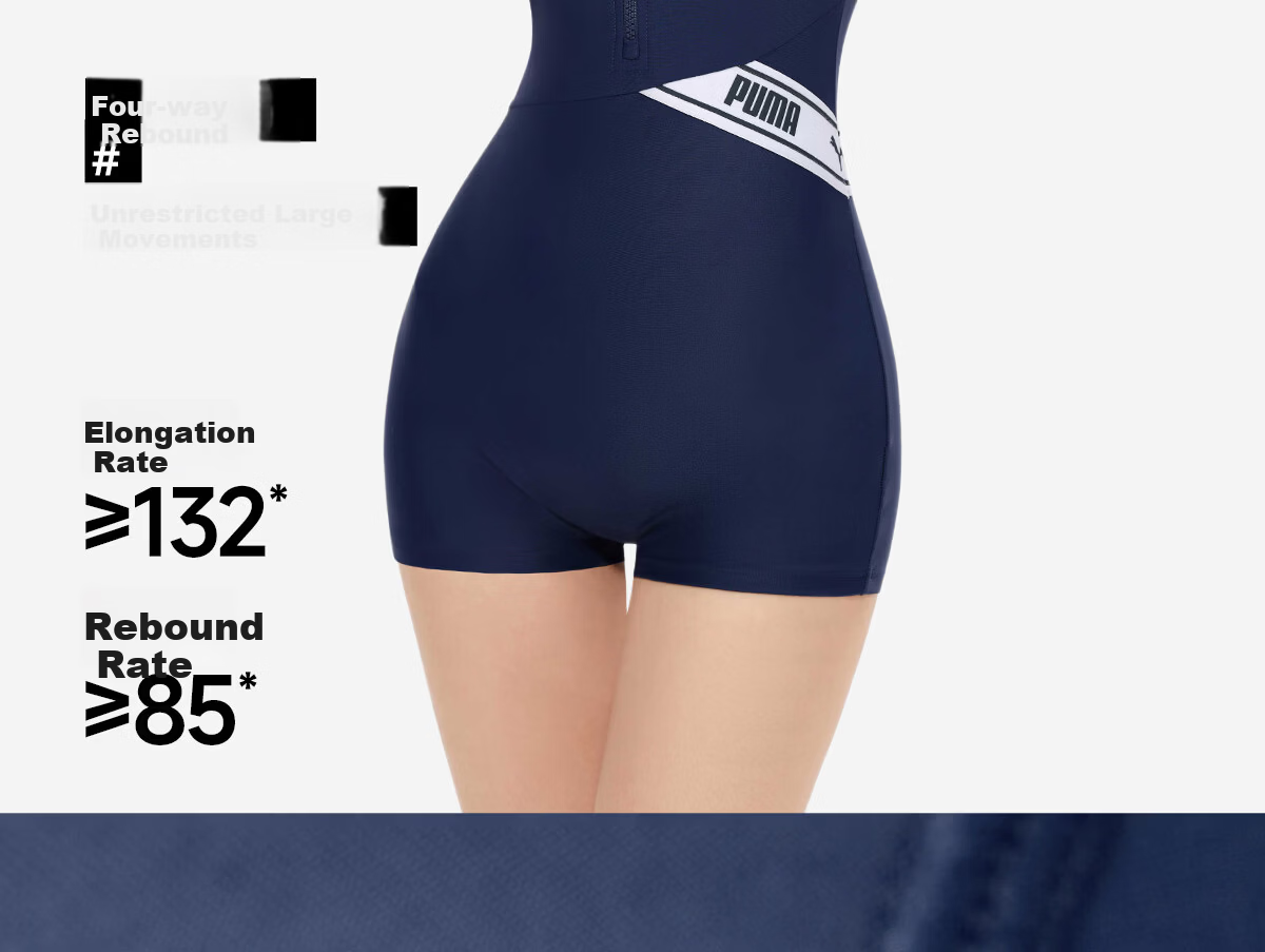 PUMA One-Piece Swimsuit for Women, Boyshort Style, Antibacterial, Sun Protection, High-End Look, Conservative, Slimming, Suitable for Hot Springs And Vacation, Athletic Swimwear 12