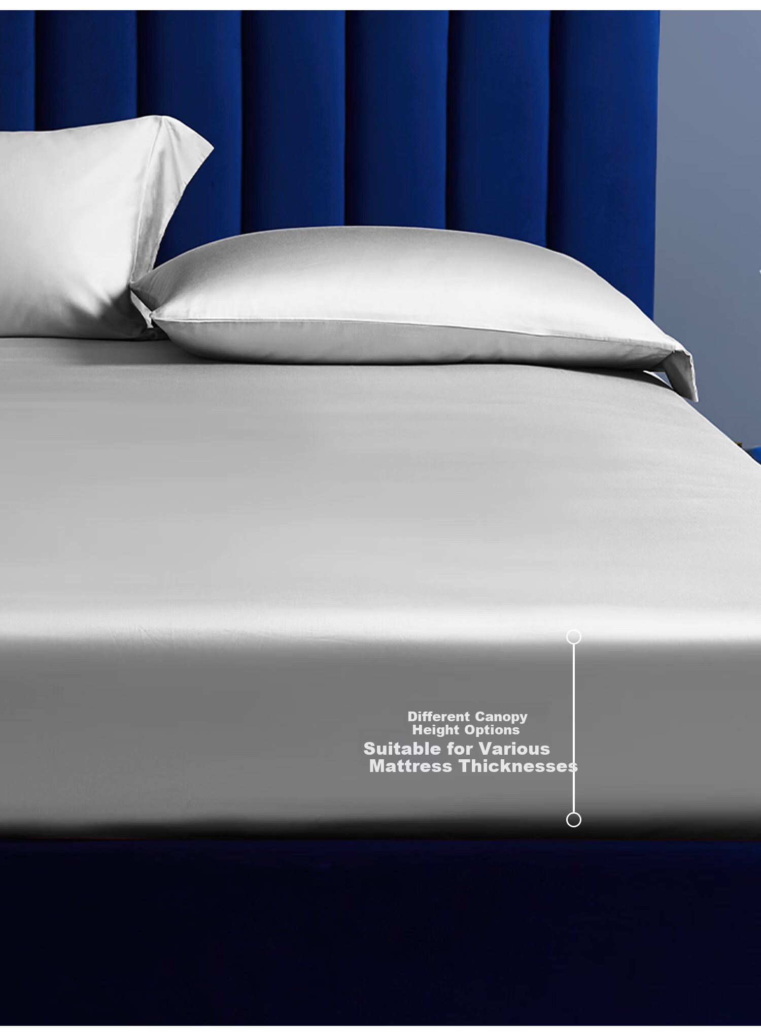 MIDO HOUSE Mingdu 100% Cotton Fitted Sheet, Pure Cotton Mattress Cover, Protective Cover, Pillowcase Three-Piece Set, 1.8x2 Meters, Sky Blue 9