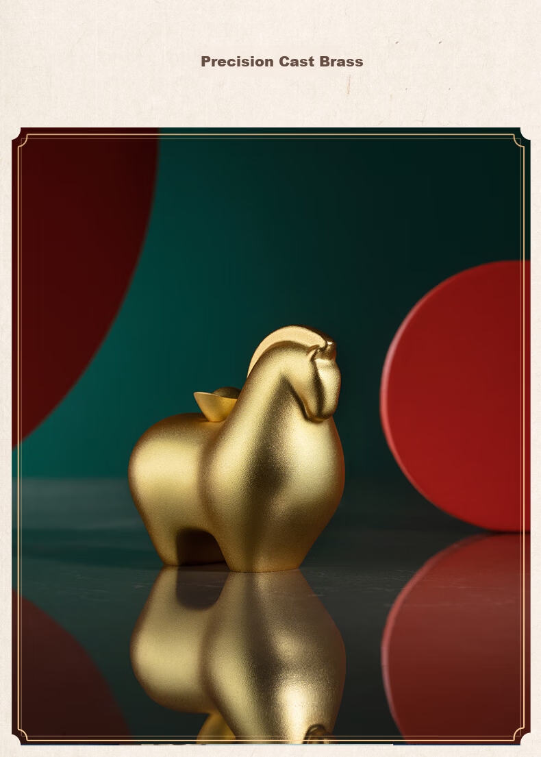 Master Tong "Instant Wealth" Desktop Real Gold Plated Horse Ornament Home Decoration Festival Gift 3