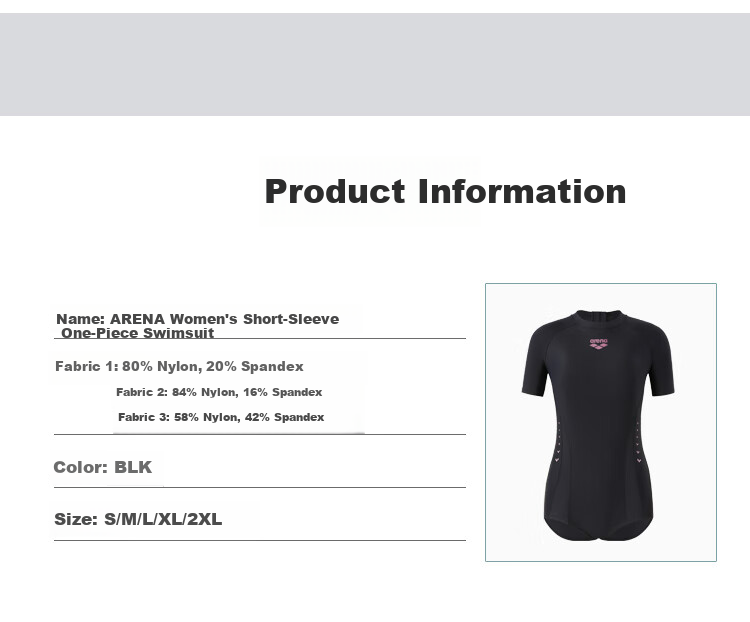 Arena One-Piece Swimsuit for Women with Short Sleeves And Triangle Design, Tummy Control, Slimming Effect, Leg-Lengthening, Suitable for Hot Springs, Swimming, Chlorine-Resistant, Sun Protection Swimwear 9