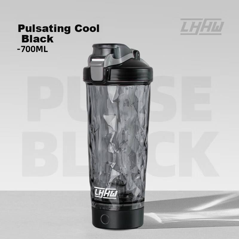 LHHW Luhanwei Electric Diamond Stirring Cup Fully Automatic Shaking Cup Fitness Protein Powder Soy Milk Mixing Cup Pulsating Cool Black