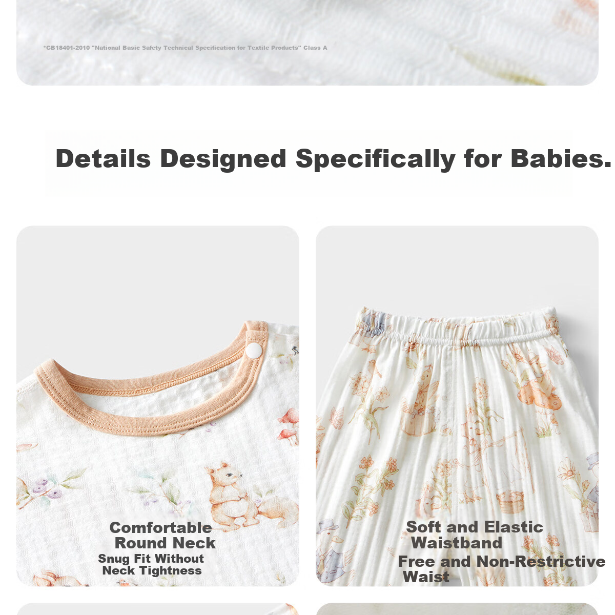 JOYNCLEON Baby Pajamas Pure Cotton Class A Summer Thin 3/4 Sleeve Air Conditioning Children's Homewear Set JTz176219 15