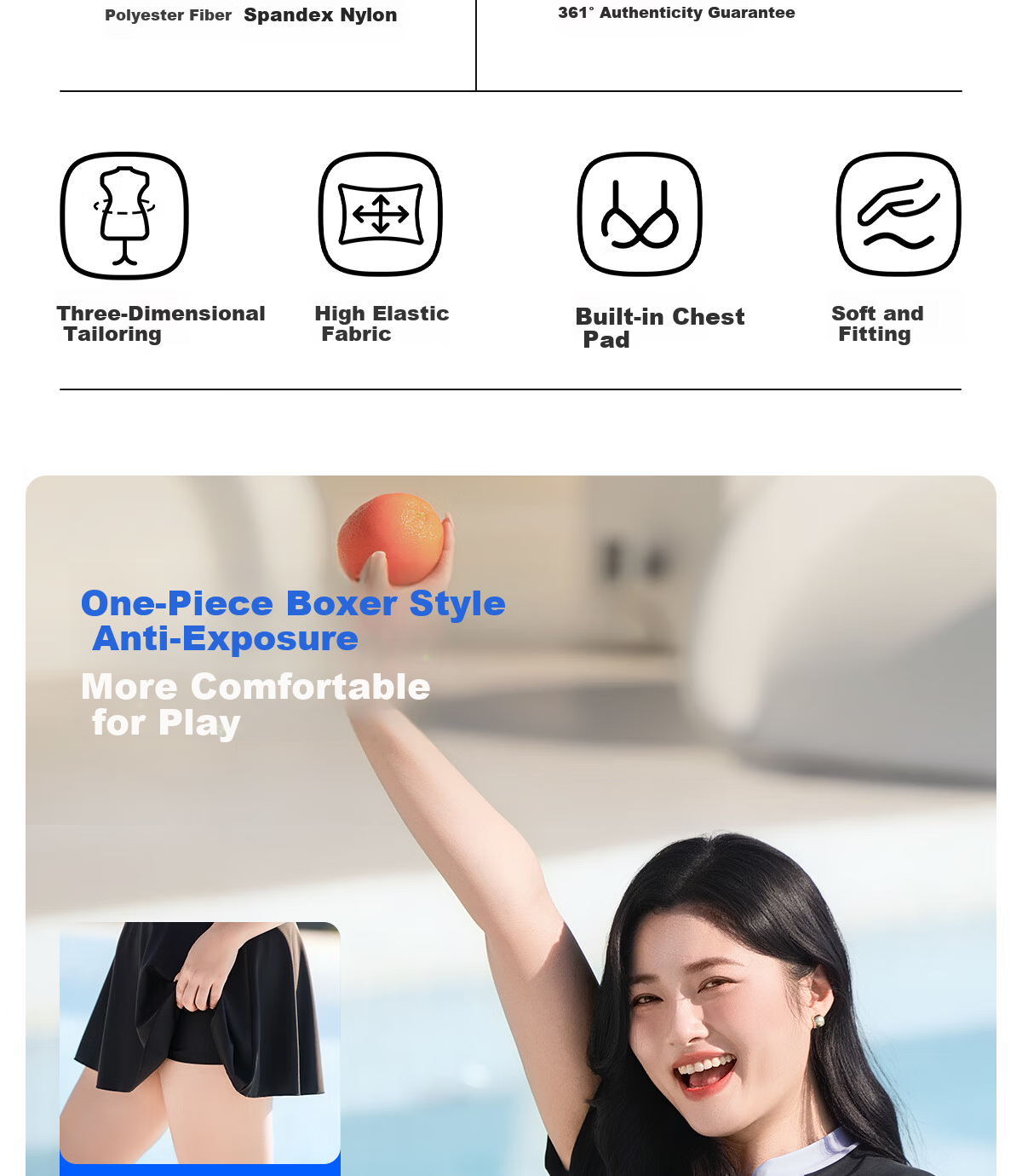 361° Women's Plus Size Swimsuit 2026 New Slimming One-Piece Bathing Suit for Adults Hot Spring Bathing Suit for Over 200 lbs 3