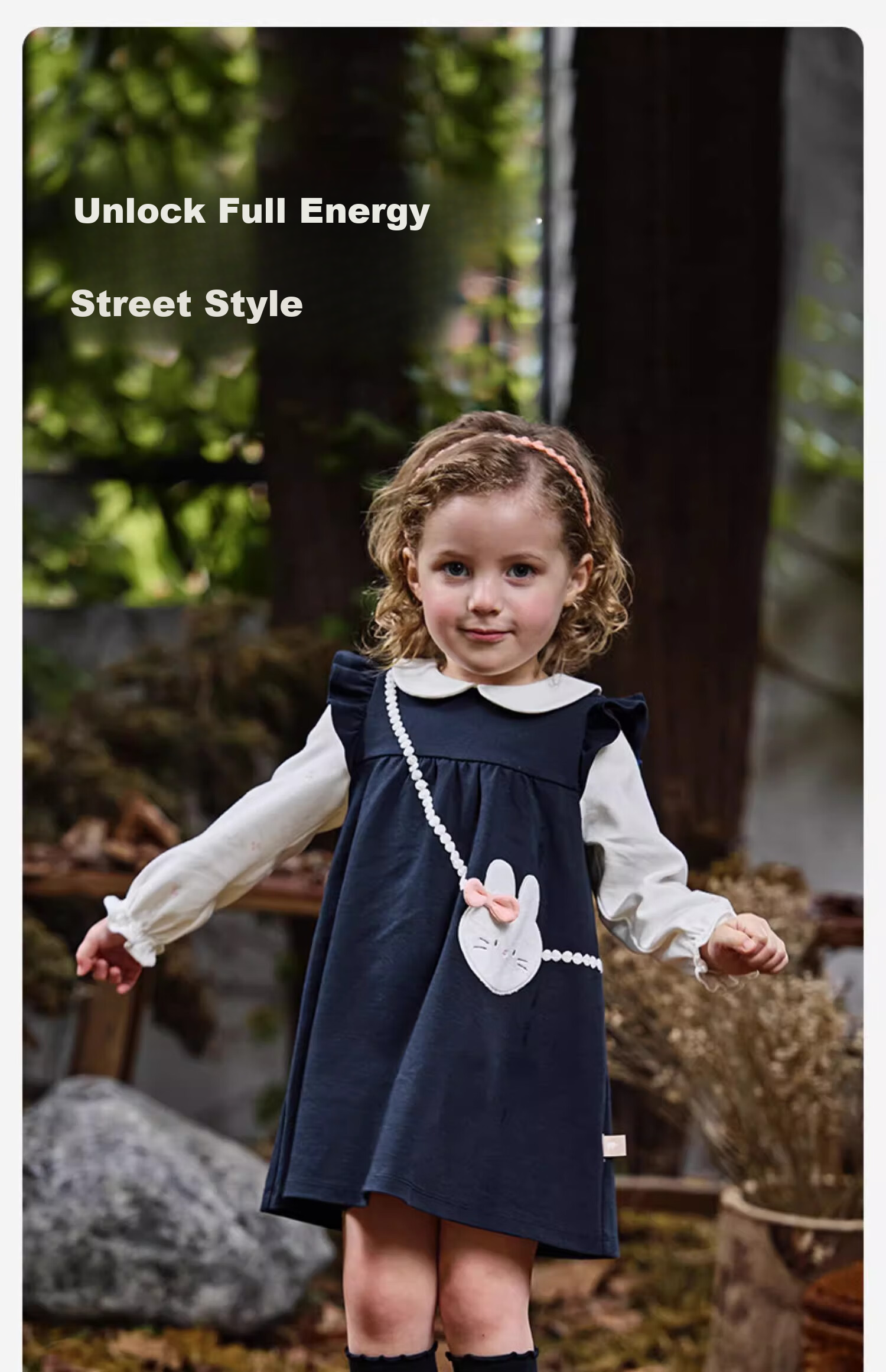 David Bella Kids Knitted Dress Girls Autumn Fake Two-Piece Baby Children's Clothing 1