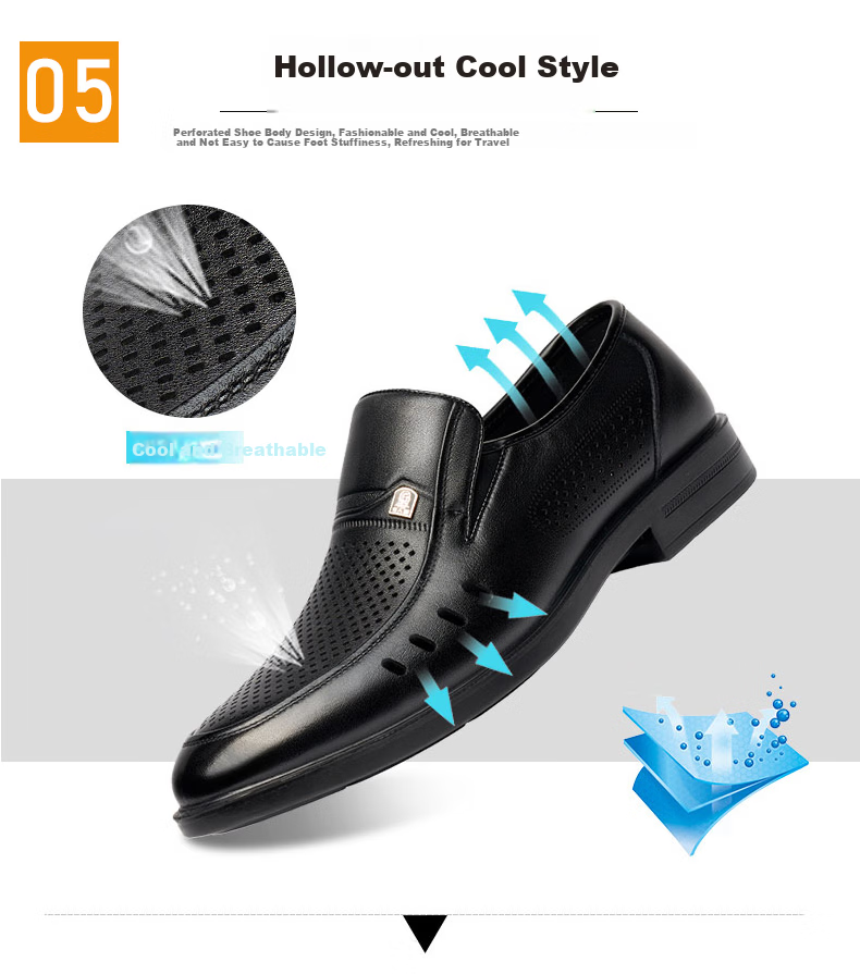 LAORENTOU Men's Business Formal Leather Slip-On Driving Shoes First Layer Cowhide Black Size 38 A90135 11