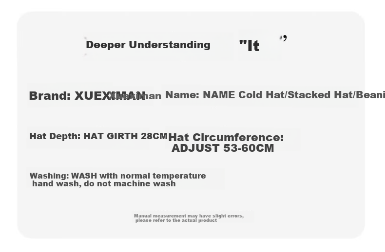 Xueqiman Women's Autumn Winter Japanese Style Thickened Warm Knitted Letter Beanie Fleece Lined Headwrap Hat 9