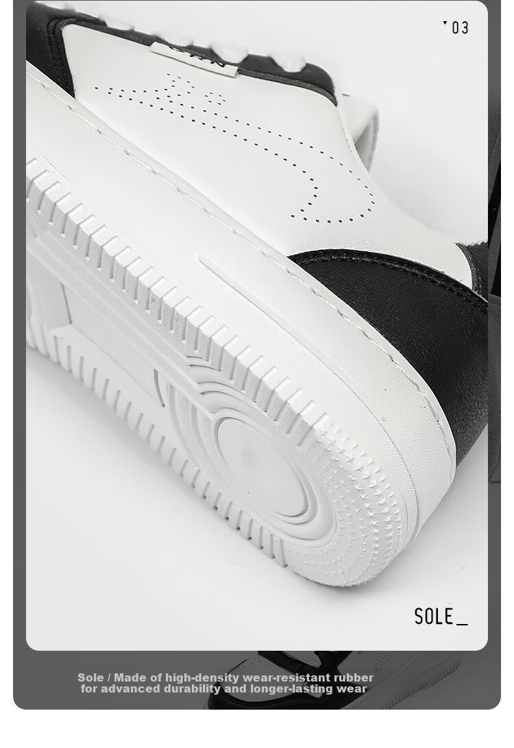 Guirenniao Men's Casual Lightweight Skateboarding Sneakers White Size 39 16