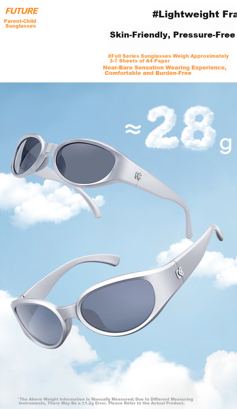 Kigo 2025 New Headband Polarized Kids Sunglasses Liquid Silver for Boys and Girls Age 6-12 19