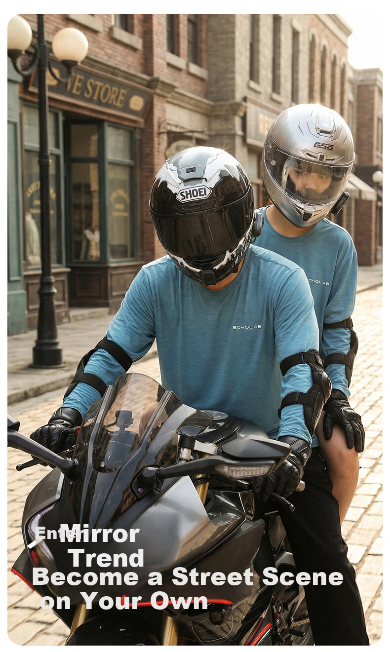 SOHO LAB Motorcycle Summer Riding Jacket, Quick-Dry Outdoor Cool-Feeling Lightweight Breathable Top, Jiangsu City League Long Sleeve 5
