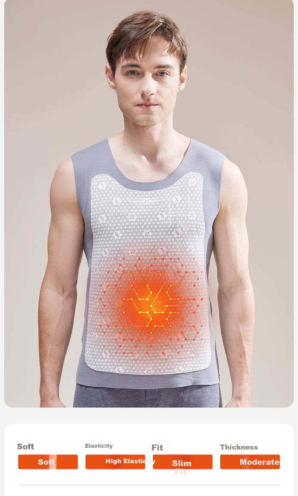 YAYA True Down Filled Warm Vest Men Fleece Patch Innerwear Autumn Winter Seamless Base Layer 2025 New Model 8