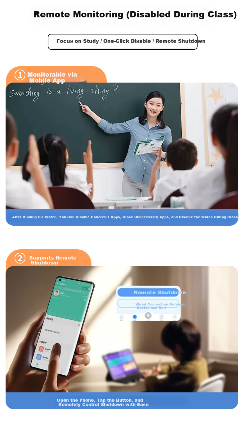 BEXEI Kids Smartwatch for Huawei and Apple Phones, Remote Positioning, Full Network, Waterproof, SIM Card, Genius Phone Watch for Elementary to High School Boys and Girls 11