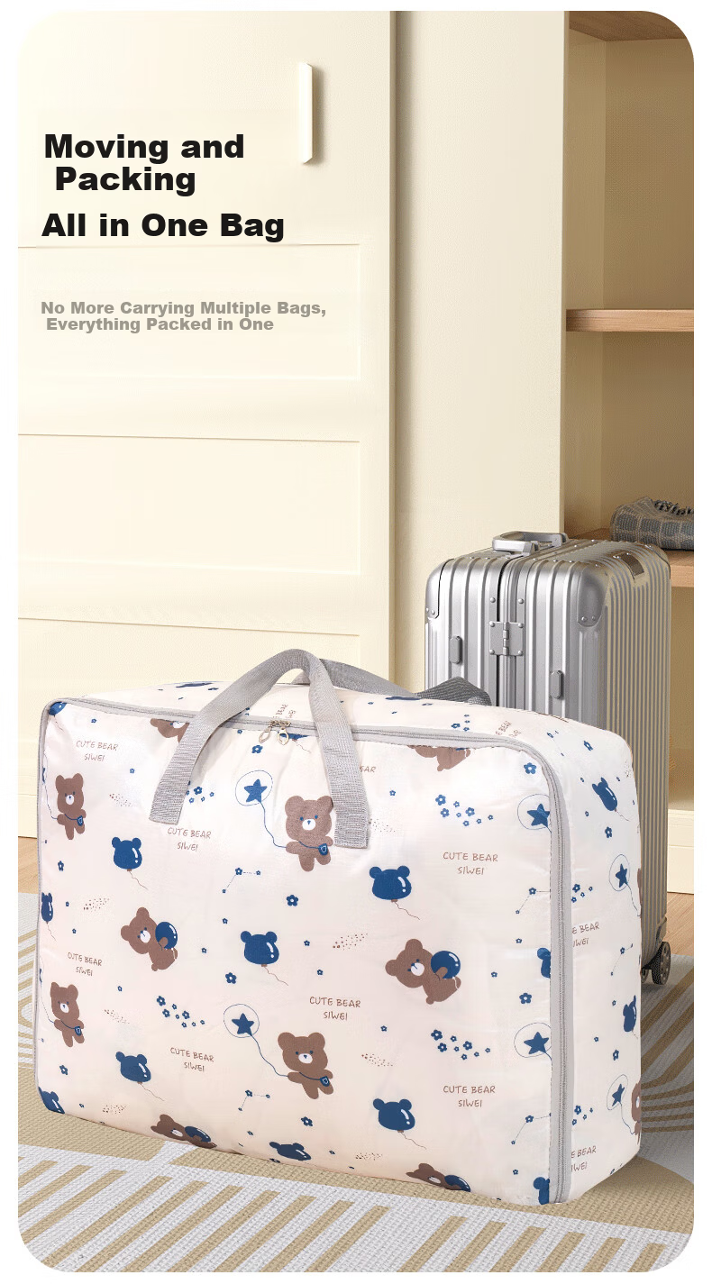 Quanpinwu Oxford Cloth Storage Bag Moving Packing Bag Quilt Storage Bag Woven Luggage Courier Clothes Extra Large Size 8