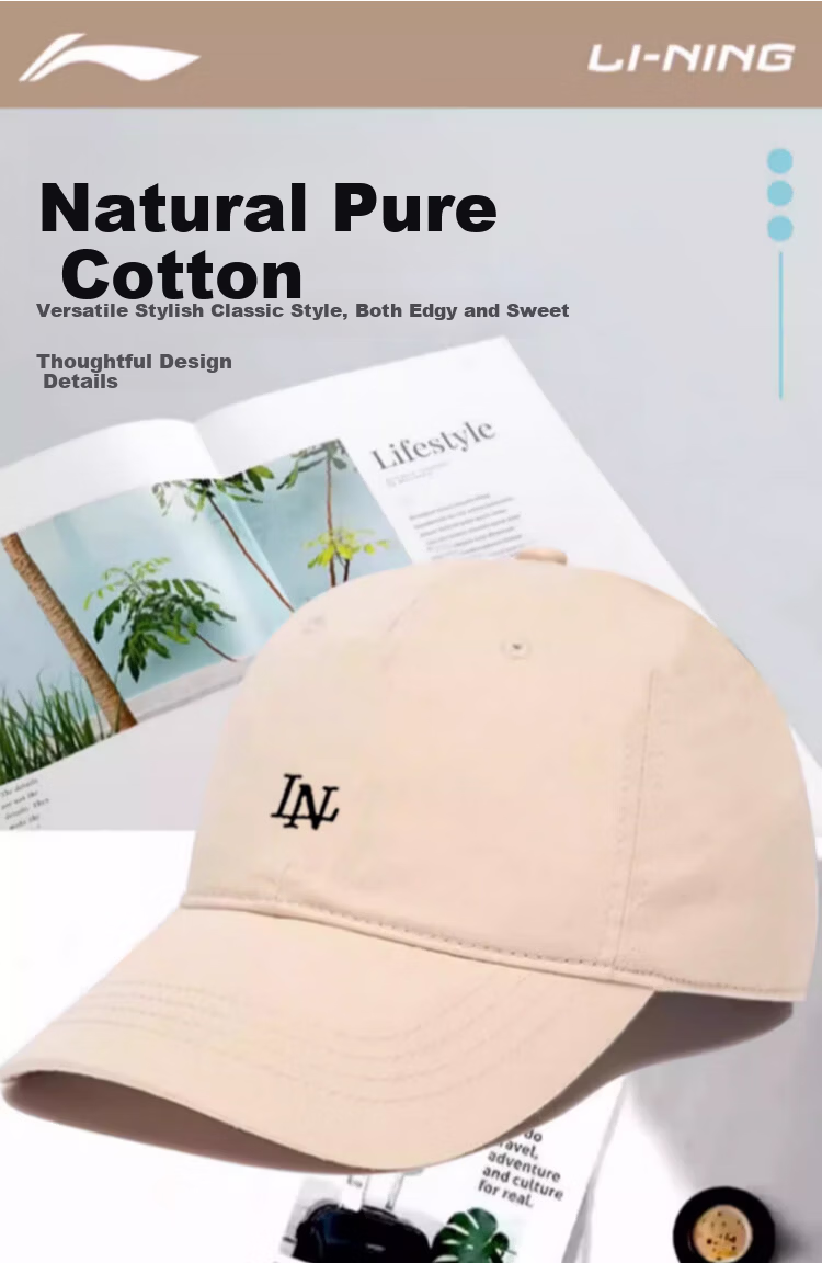 Li-Ning Women's Baseball Cap, 2026 New Style, Large Head Circumference, Face-Slimming, Sun Protection, Lightweight Summer Hat for Me 1