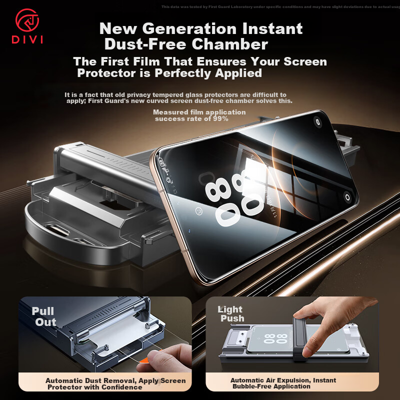 DIVI [One-Touch Adhesion] Privacy Screen Protector for Huawei Mate80/Mate80 Pro, Anti-Peeping, No Black Edges, Anti-Fingerprint, Non-Tempered Privacy Film, Bubble-Free Quick Application