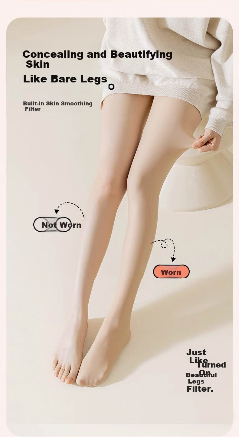 Langsha Women's Thin High-Waist Shaping Anti-Snag Sheer Tights Butt-Lifting Bare-Leg Effect Wire-Free Glossy Pantyhose 5