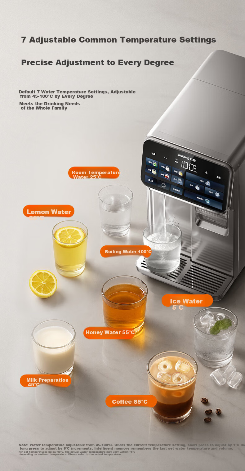 Joyoung Ice Maker and Water Dispenser Desktop UV Sterilization Instant Heating Multi-Level Adjustable Large Capacity Mineral Water Electric Kettle for Tea and Milk AJ3650 17