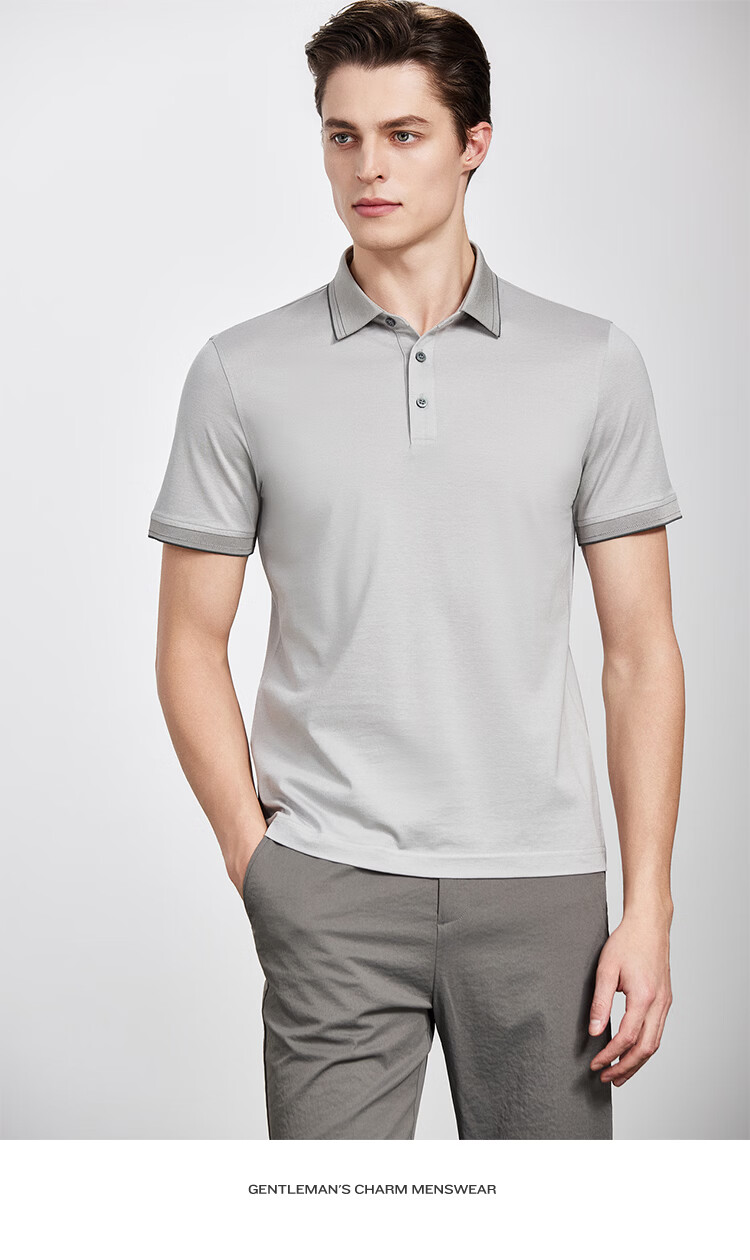 Antonio 55% Mulberry Silk Cooling Breathable High-End Short Sleeve Polo Shirt Men Summer Knitted Business Casual T-Shirt Top 38