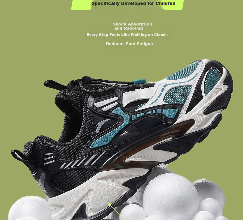 Anta Kids Boys Sandals 2026 Summer Outdoor Breathable Non-slip Water Shoes Frame Shoes A12626976 33