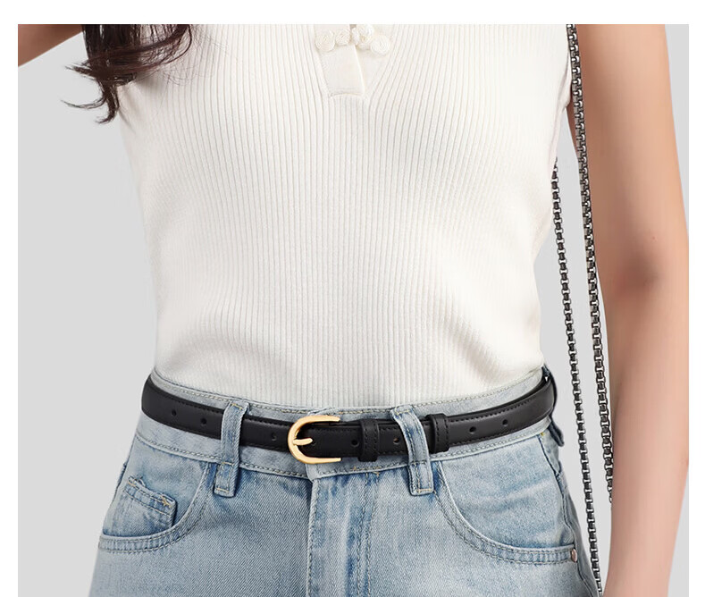 Viney Women's Genuine Leather Slim Waist Belt Decorative Skirt Belt Pin Buckle Luxury Casual Jeans Belt Birthday Gift 2