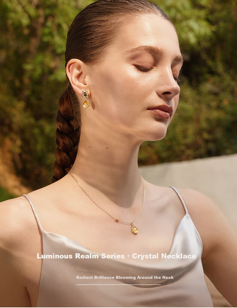 Amber Lollipop Wang Yuwen Crystal Necklace Women's Light Luxury Niche Pendant Birthday Mother's Day Gift for Mom Wife Practical 5