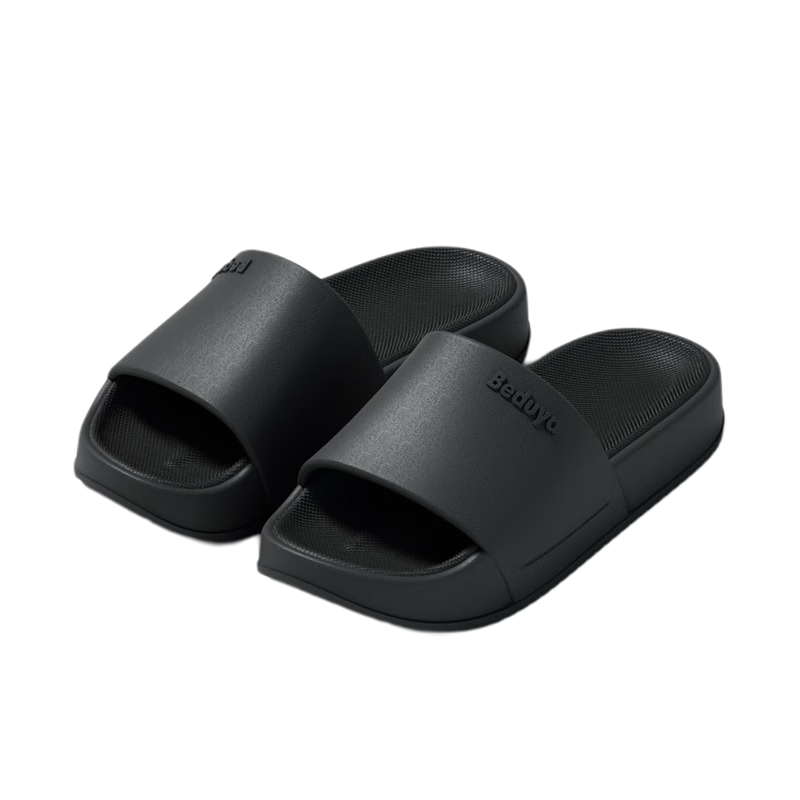 Beiduo Yang Couple Slippers Men Home Indoor Antibacterial Bathroom Shower Non-slip Thick Sole Cool Slippers Women Outdoor Light Gray 44-45