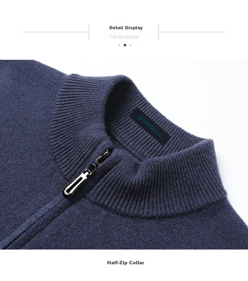SHANSHANSHANSHAN Men's Wool Sweater Autumn Winter 100% Pure Wool Thickened Warm Base Shirt Red Sweater for Dad's Birth Year 28