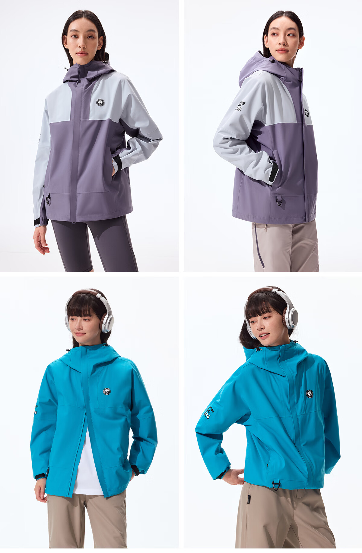 Xiongmao [Liu Yifei's Same Style], Rain Shell Outdoor Jacket for Men And Women, Single Layer Heavy Rain Protection, Triple Protection Mountaineering Coat, Model 6169B 26