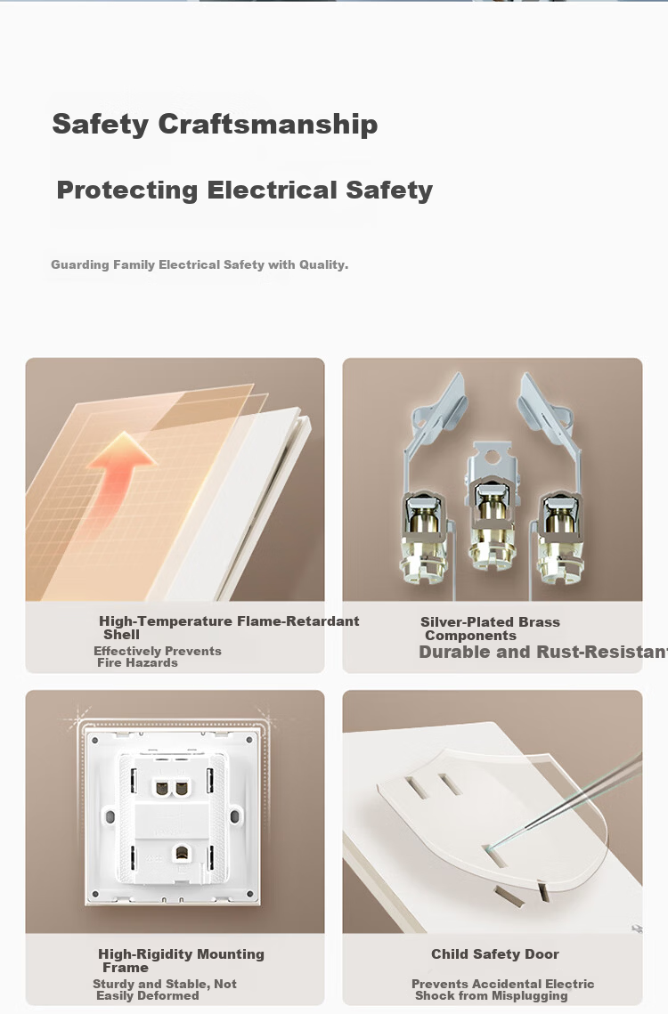 BULL G57 Butterfly Ultra-Thin Skin-Feel 16A High-Power Switch Socket G57E204 Beige White 8