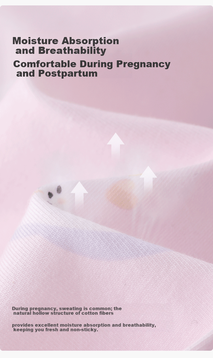 PurCotton High Cotton Content Maternity Nursing Pajama Set Spring Autumn Pink 170 4