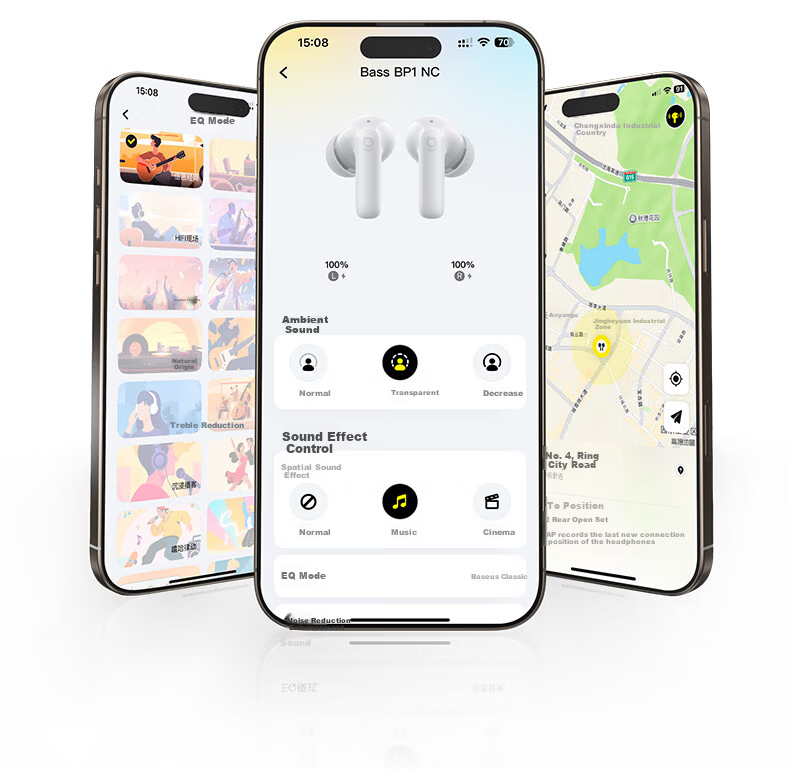 BASEUS BP1 NC In-Ear True Wireless Bluetooth Earphones Deep Noise Cancellation Long Battery Life Custom Touch Control Compatible with Apple iPhone 17 Huawei Vivo Phones Gift 21
