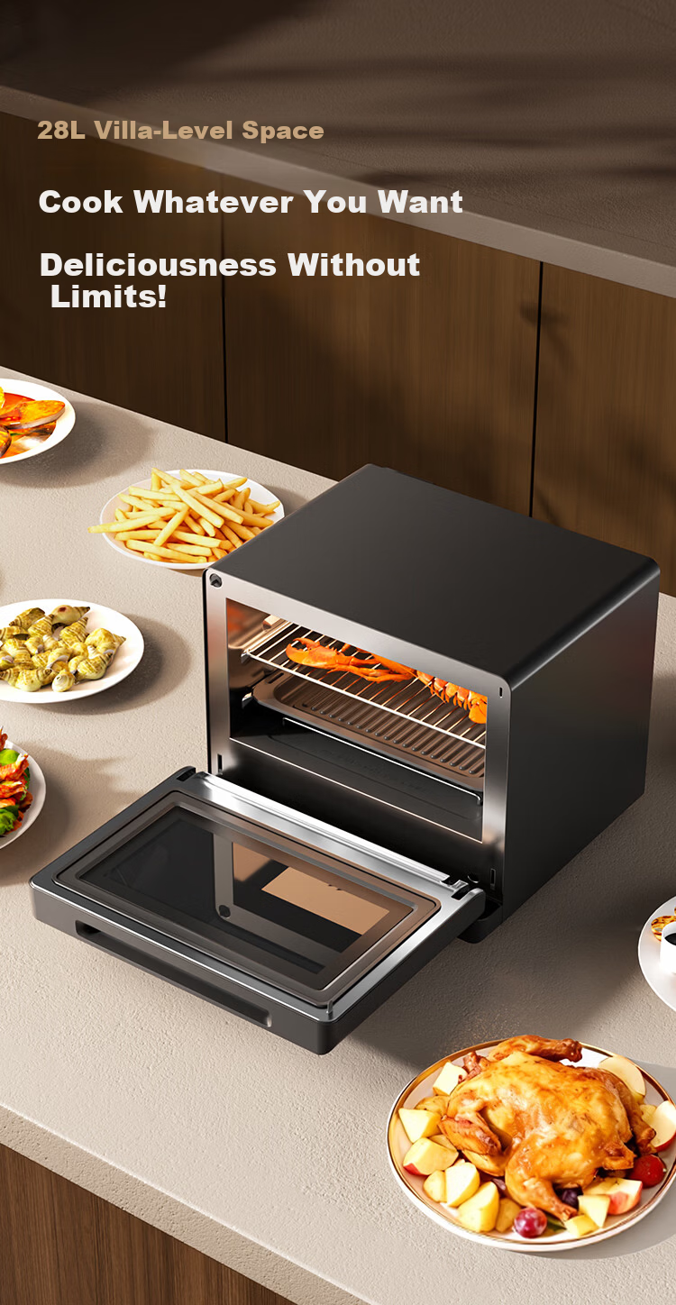 JD Jingzao New Home Micro Steam Oven All-in-One Smart Microwave Oven Toaster Steamer Air Fryer Multifunctional Inverter 28L Popular Cooking Stove WRA106 11