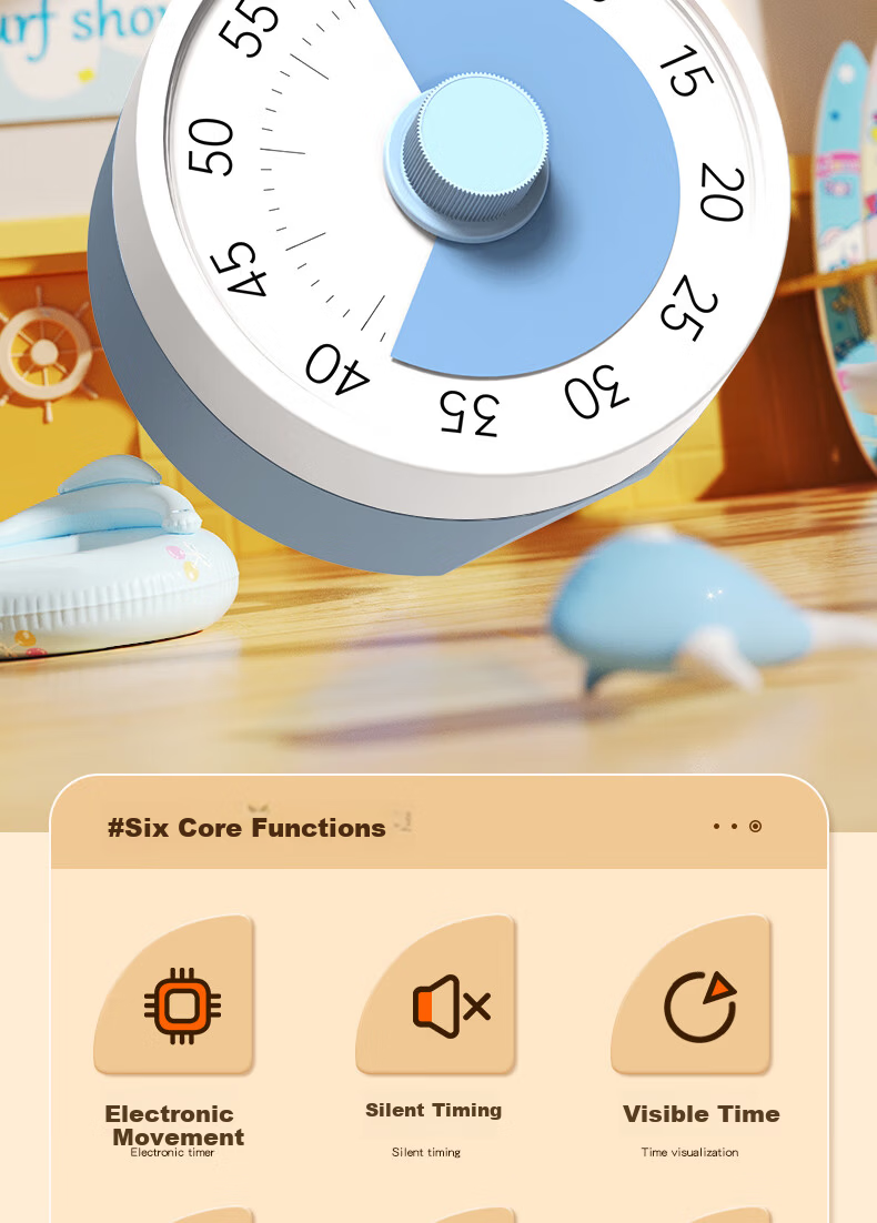 Timess Disney Collaboration Visual Timer, Back-To Student Time Management Tool, Kitchen Cooking Electronic Timer, Live Streaming Timer Gift 3
