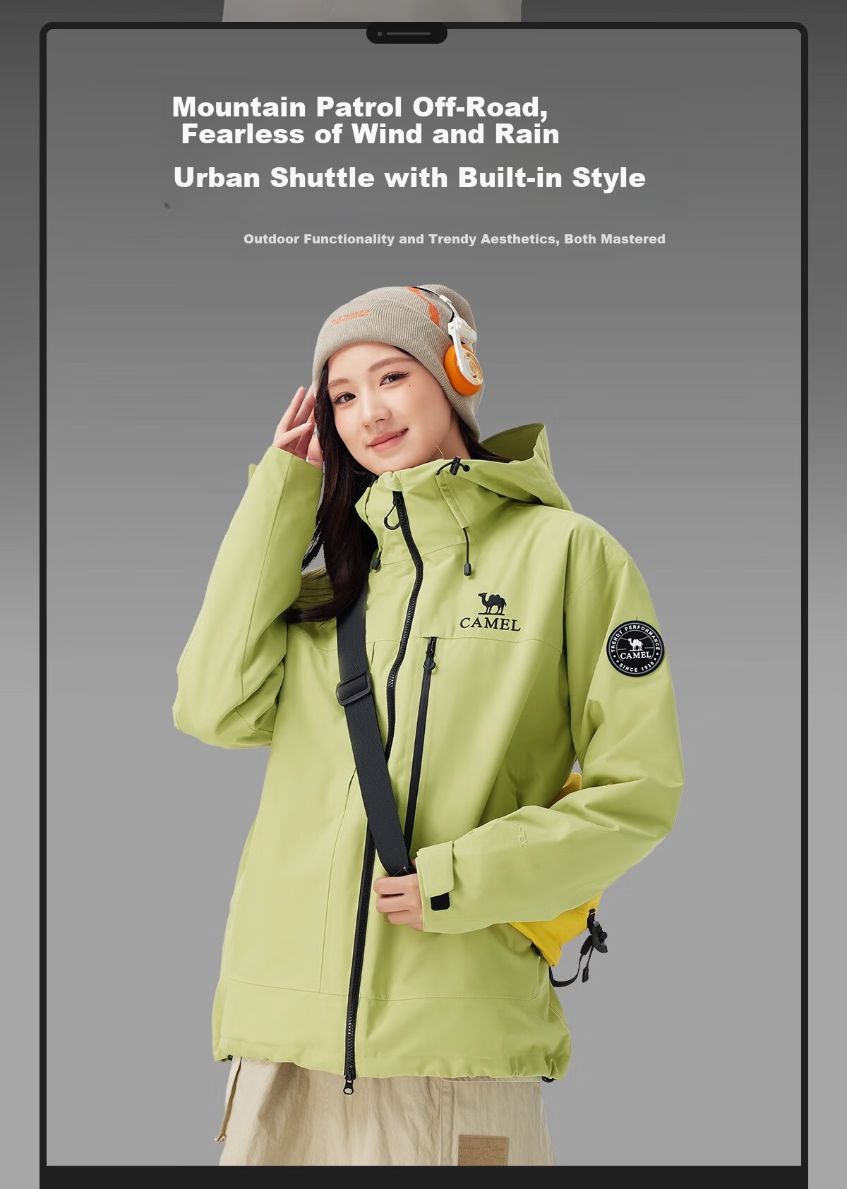 CAMEL [Wang Junkai Edition] Women's King Kai Armor Z Series 3-in-1 Unisex New Outdoor Jacket 9