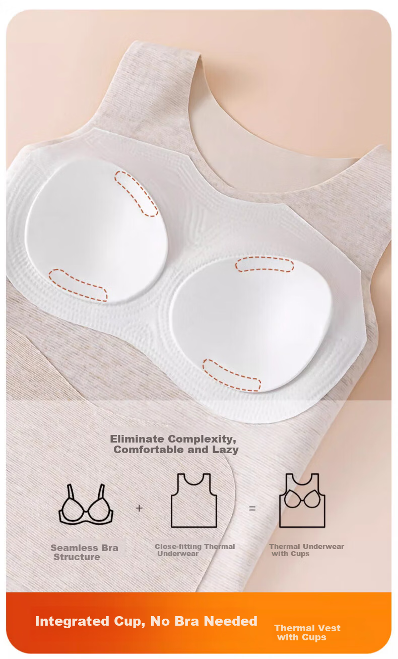 GUJIN 2-Pack Girls' Thermal Bras Vest Student Underwear for Teen Girls Age 15, Junior High and High School, Size L 9