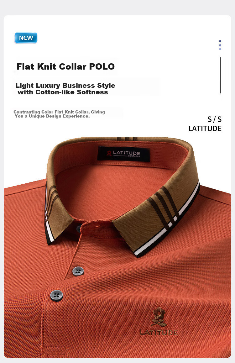MONTAGUT Men's Short Sleeve Spring Autumn Business Polo Shirt with Mulberry Silk Color-Block Jacquard T-Shirt, Blue-Green, XL 1