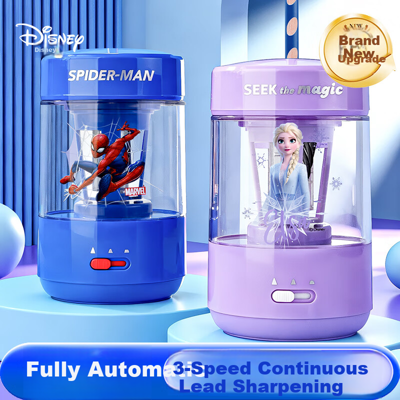 Disney Automatic Electric Pencil Sharpener Spiderman A73143-A1 for Elementary Students