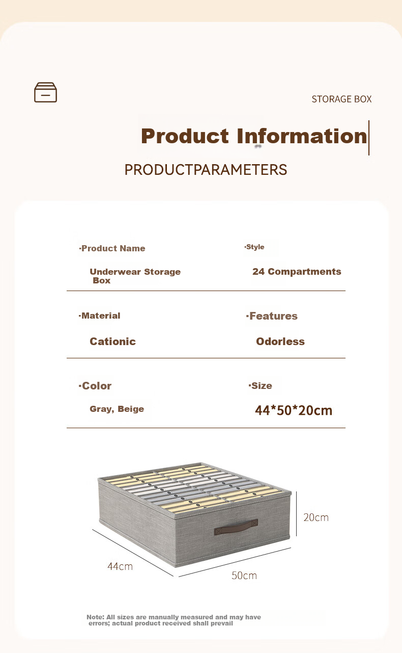 40,000 Kilometers Foldable Double-Row Divider Clothes Storage Box Underwear Drawer Dustproof Pants Organizer Box for Home 8